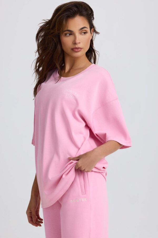 Oversized T-Shirt in Baby Pink - Image 4