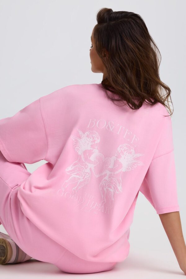 Oversized T-Shirt in Baby Pink - Image 7