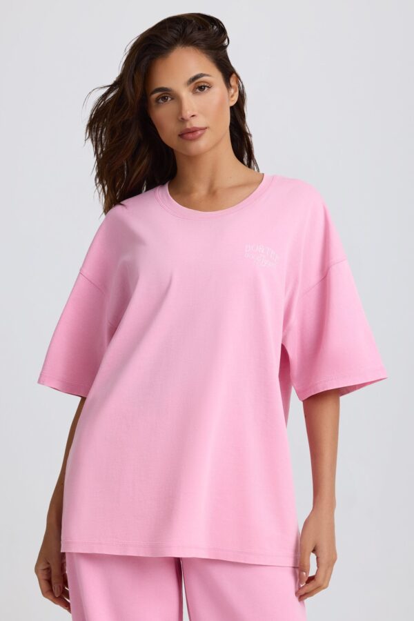 Oversized T-Shirt in Baby Pink - Image 8